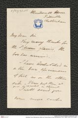 Nachlass Franz Steindachner, Brief von Francis Day an Franz Steindachner (19.07.1880), Inv.Nr. 97.04, Seite 1